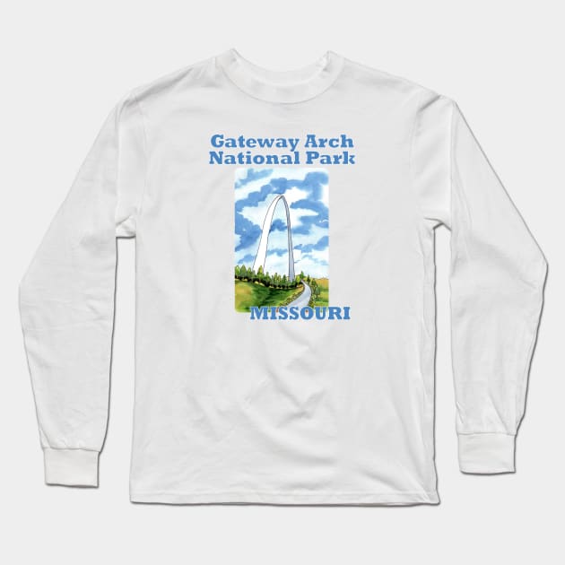 Gateway Arch National Park, Missouri Long Sleeve T-Shirt by MMcBuck